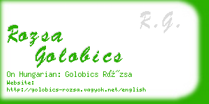 rozsa golobics business card